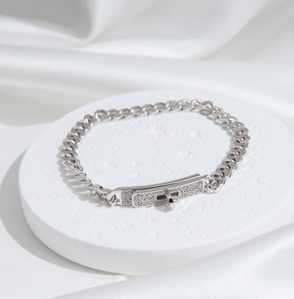 [Kismet Jewels ]KELLY CHAIN SILVER DIAMOND BRACELET