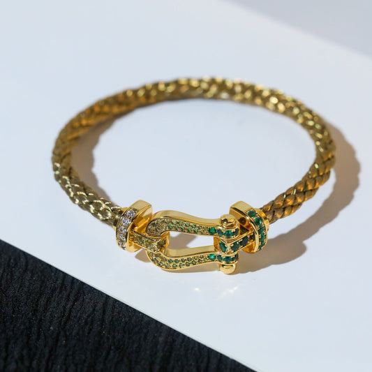 [Kismet Jewels ]FORCE 10 GOLD GREEN DIAMOND PAVED