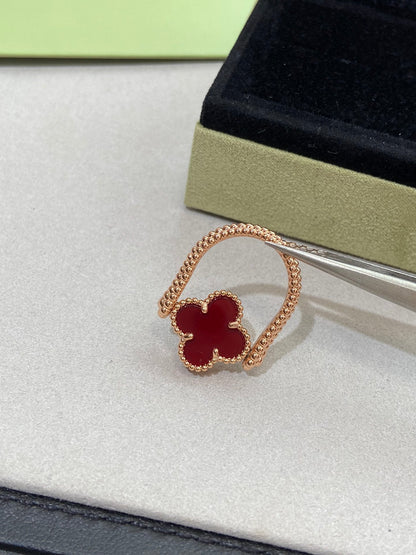 [Kismet Jewels ]CLOVER RIVERSIBLE ROSE GOLD RING