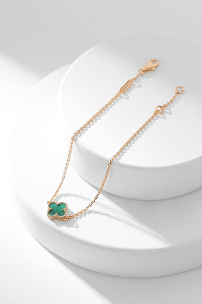 [Kismet Jewels ]CLOVER BRACELET MALACHITE 1 MOTIF