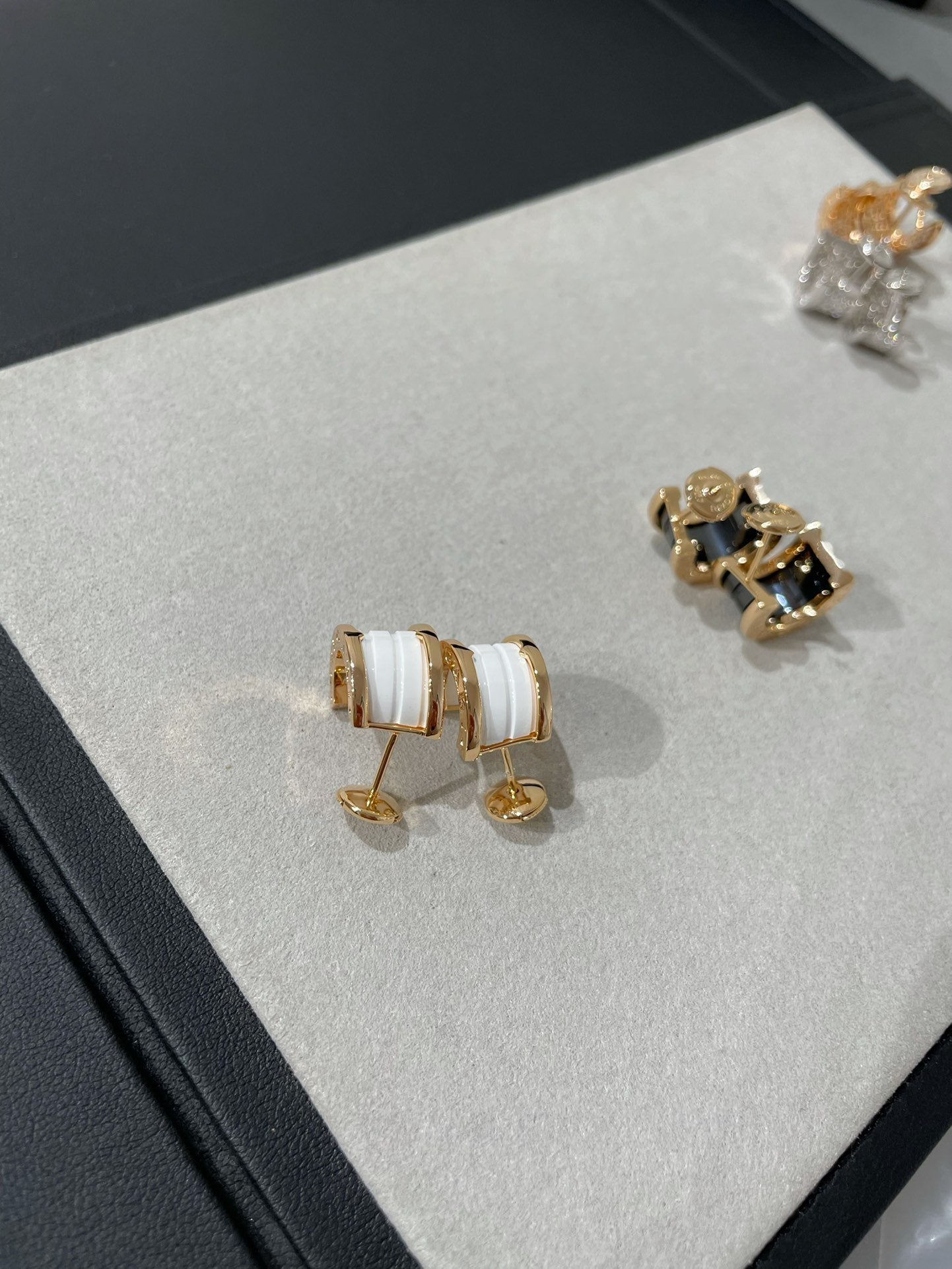 [Kismet Jewels ]ZERO 1 PINK GOLD CERAMIC EARRINGS