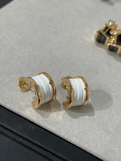 [Kismet Jewels ]ZERO 1 PINK GOLD CERAMIC EARRINGS