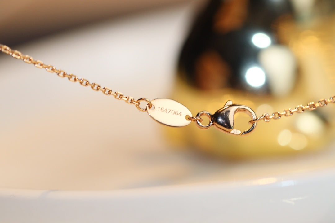 [Kismet Jewels ]JEUX MALACHITE 1 DIAMOND PINK GOLD NECKLACE