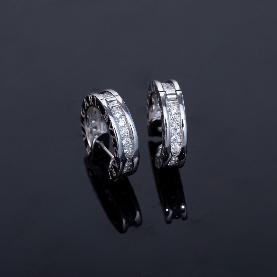 [Kismet Jewels ]ZERO 1 MINI SILVER DIAMOND EARRINGS