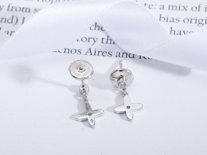 [Kismet Jewels ]VIDYLLE SILVER DIAMOND MINI DROP EARRINGS
