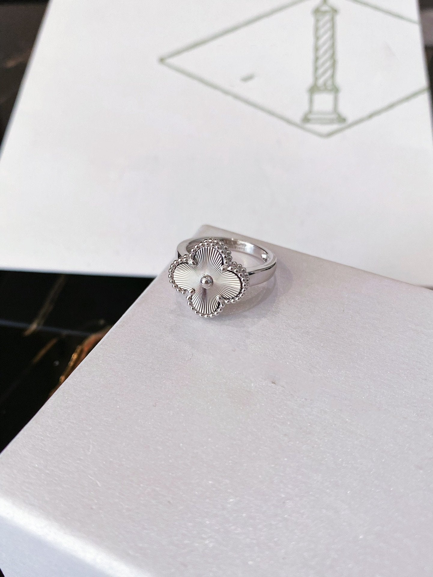[Kismet Jewels ]CLOVER SILVER RING