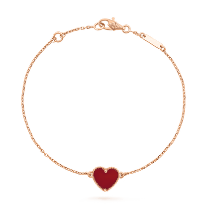 [Kismet Jewels ]HEART CARNELIAN PINK GOLD BRACELET
