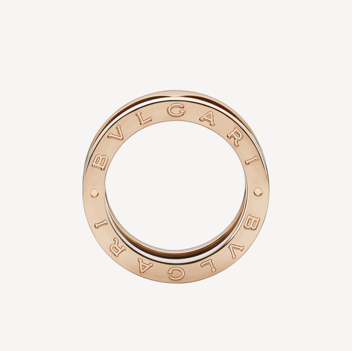 [Kismet Jewels ]ZERO 1 TWO-BAND LOOPS AND BLACK CERAMIC PINK GOLD RING