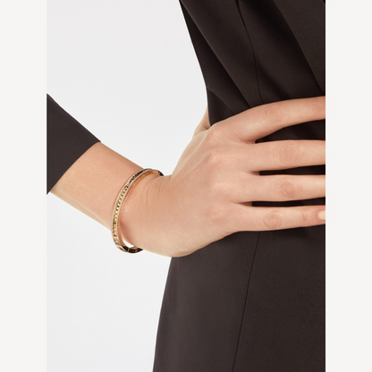 [Kismet Jewels ]ZERO 1 SPIRAL AND PAVED DIAMOND GOLD BRACELET