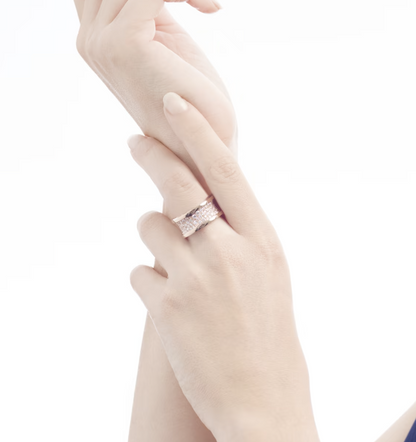 [Kismet Jewels ]ZERO 1 WITH PAVED DIAMONDS ON THE SPIRAL RING