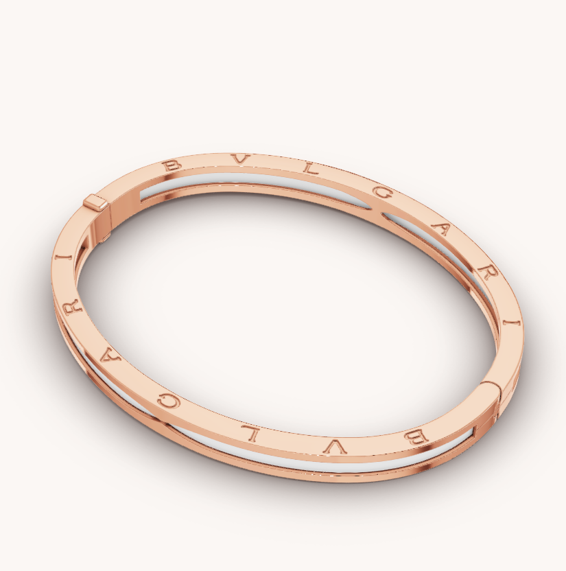 [Kismet Jewels ]ZERO 1 PINK GOLD WITH WHITE CERAMIC BRACELET