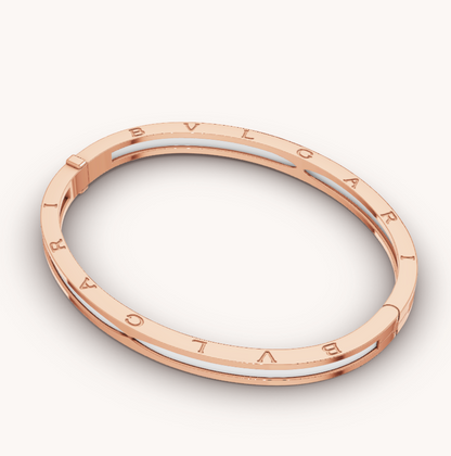[Kismet Jewels ]ZERO 1 PINK GOLD WITH WHITE CERAMIC BRACELET