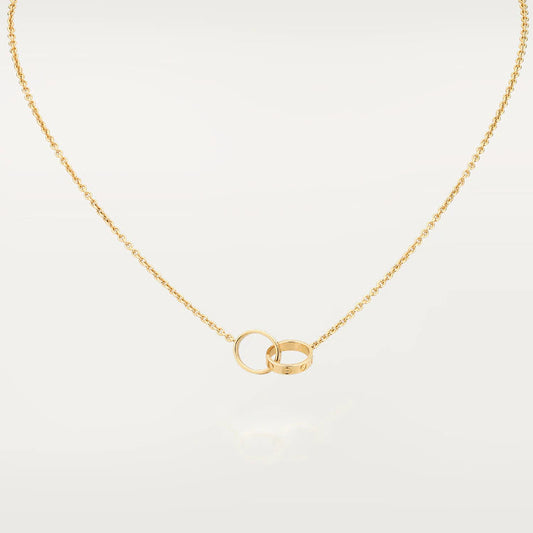 [Kismet Jewels ]LOVE NECKLACE DOUBLE RING GOLD