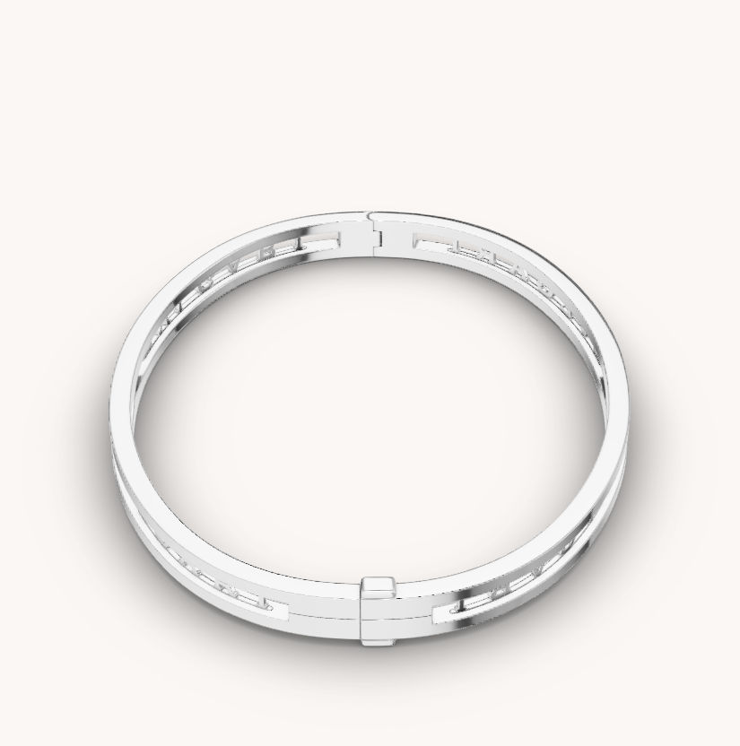 [Kismet Jewels ]ZERO 1 SPIRAL LOGO SILVER BRACELET