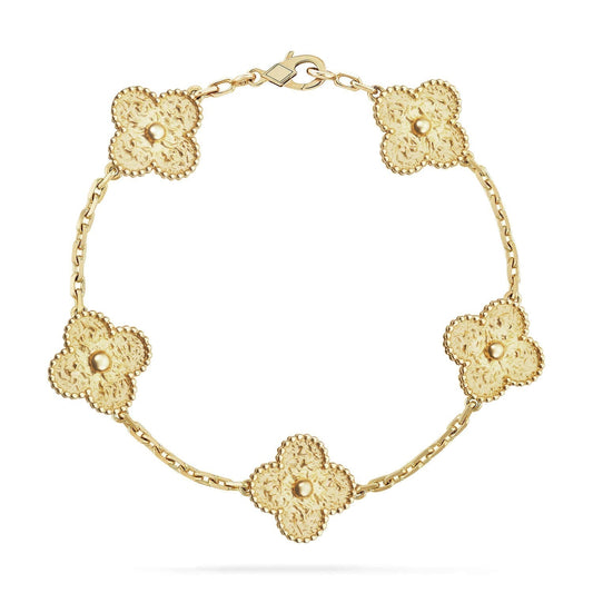 [Kismet Jewels ]CLOVER 5 MOTIFS BRONZING BRACELET