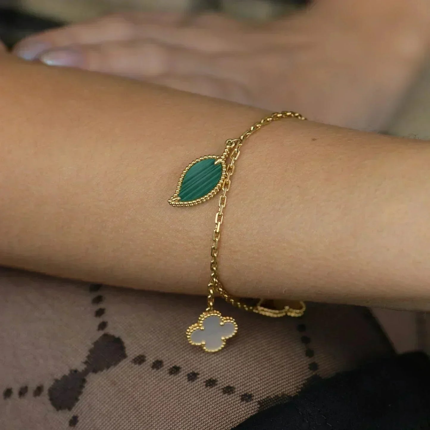 [Kismet Jewels ]LUCKY SPRING 5 MOTIF GOLD BRACELET