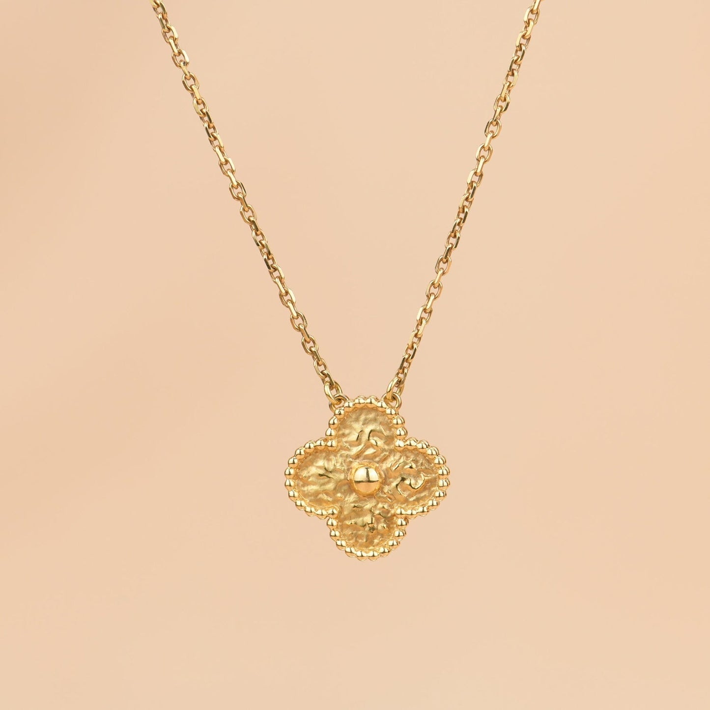 [Kismet Jewels ]CLOVER 15MM  BRONZING NECKLACE