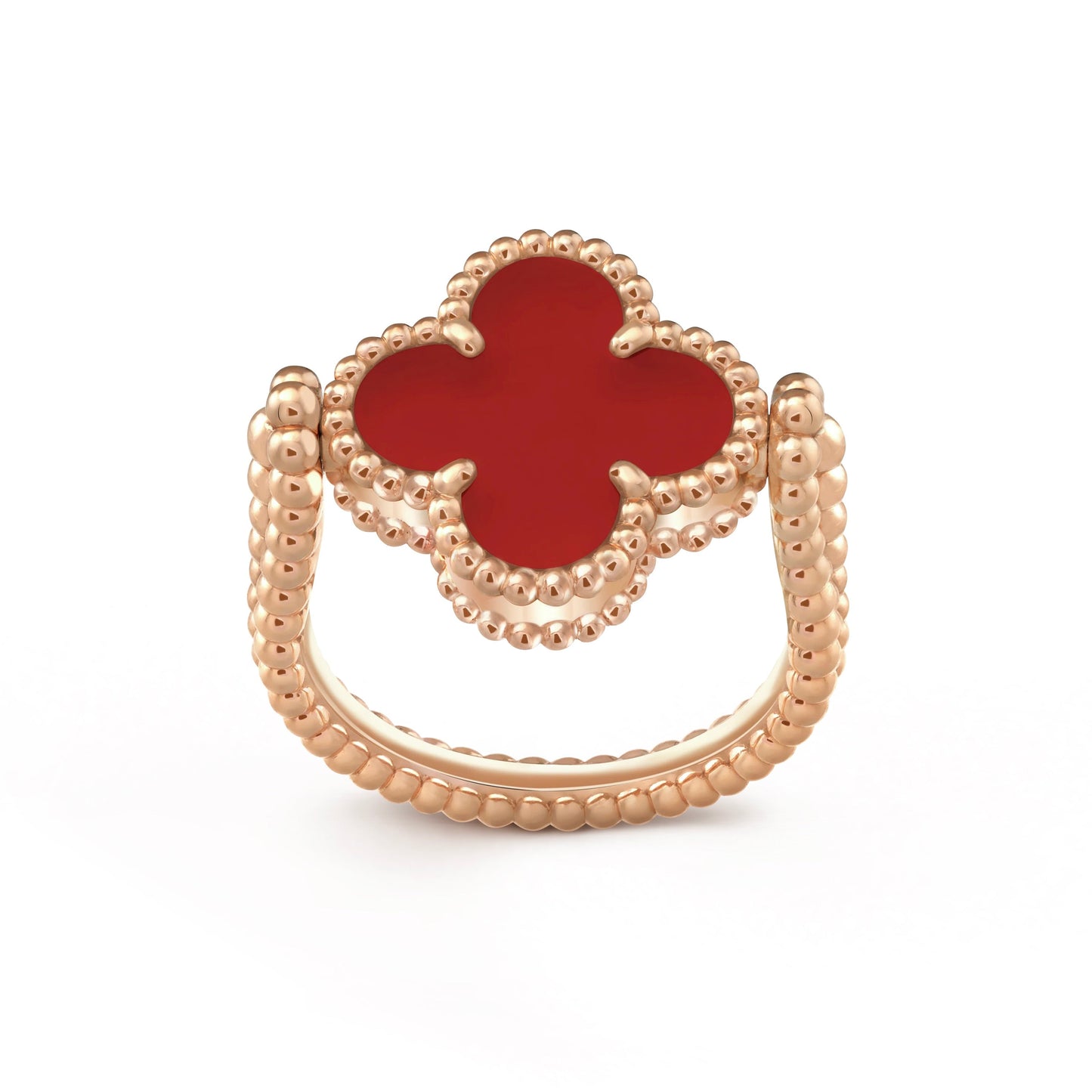 [Kismet Jewels ]CLOVER RIVERSIBLE PINK GOLD RING