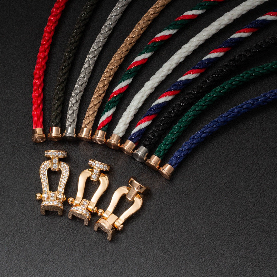 [Kismet Jewels ]FORCE LARGE HORSESHOE HALF DIAMOND BRACELET ROSE GOLD