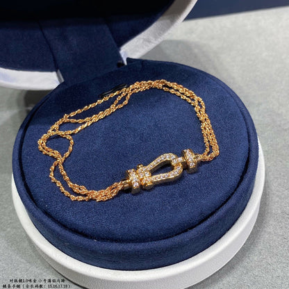 [Kismet Jewels ]FORCE SMALL HORSESHOE  DIAMOND CHAIN ROPE BRACELET