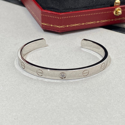 [Kismet Jewels ]LOVE BRACELET 6.1MM 1 DIAMOND OPEN CUFF