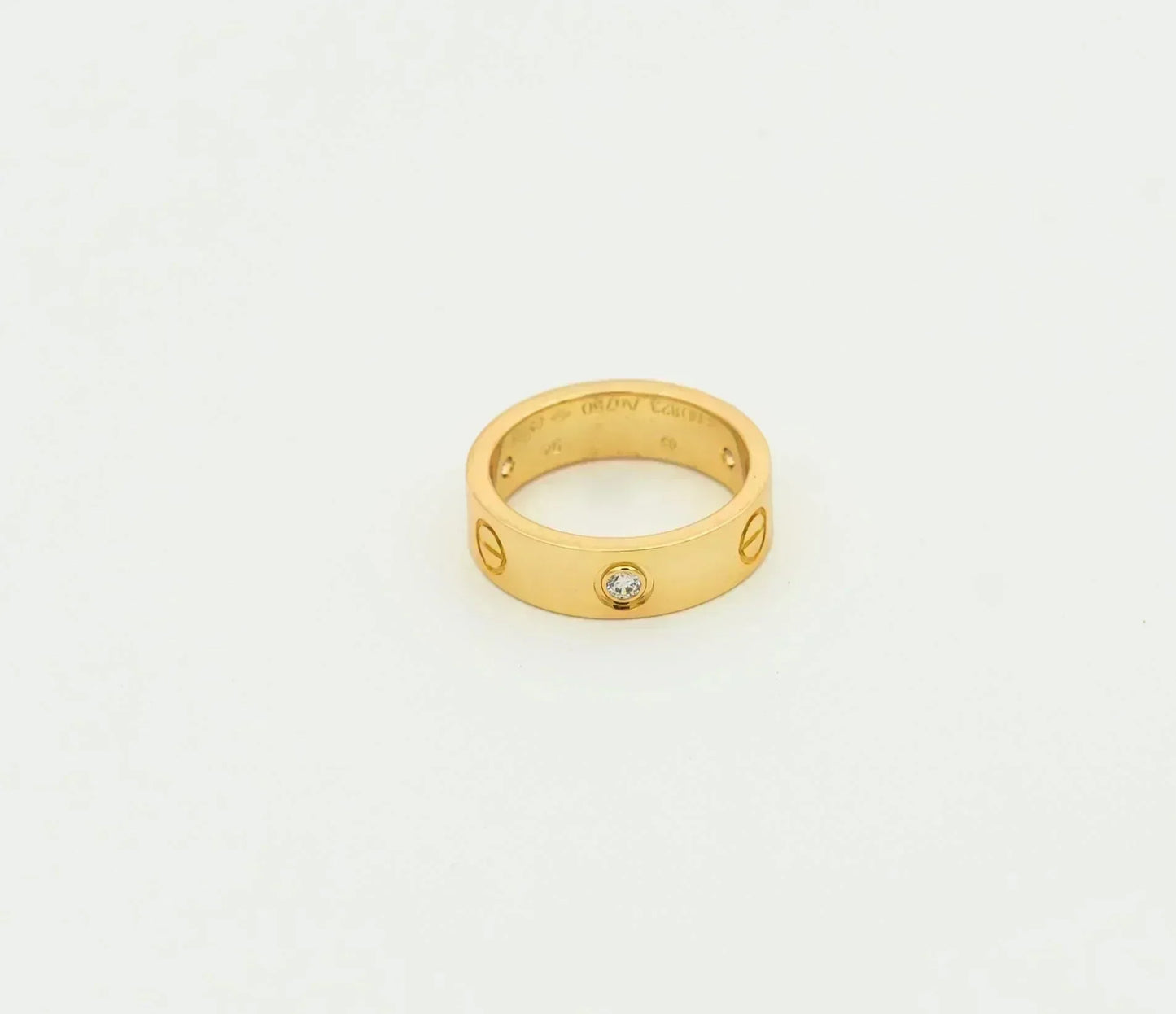 [Kismet Jewels ]LOVE RING 5.5MM 3 DIAMONDS GOLD