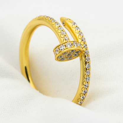 [Kismet Jewels ]JUSTE RING 1.8MM GOLD DIAMONDS