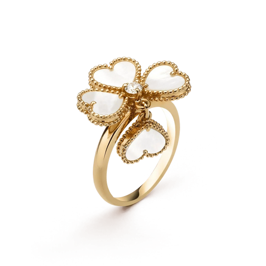 [Kismet Jewels ]SWEET CLOVER WHITE MOP RING
