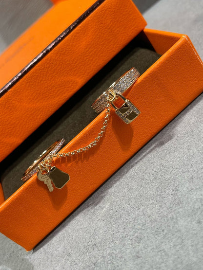 [Kismet Jewels ]HM KELLY CLOCHETTE DOUBLE RING IN  WITH DIAMONDS