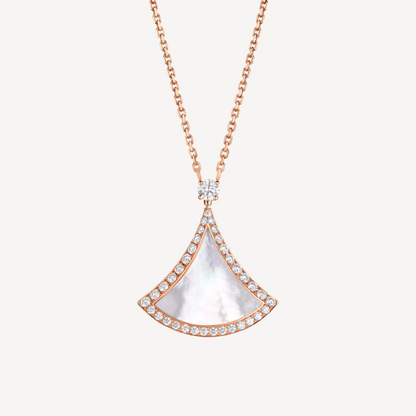 [Kismet Jewels ]DREAM MOP DIAMOND PAVED PINK GOLD NECKLACE
