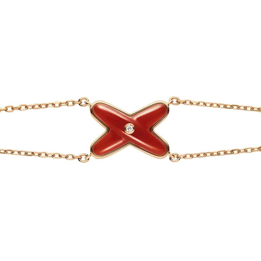 [Kismet Jewels ]JEUX BRACELET CARNELIAN PINK GOLD 1 DIAMOND