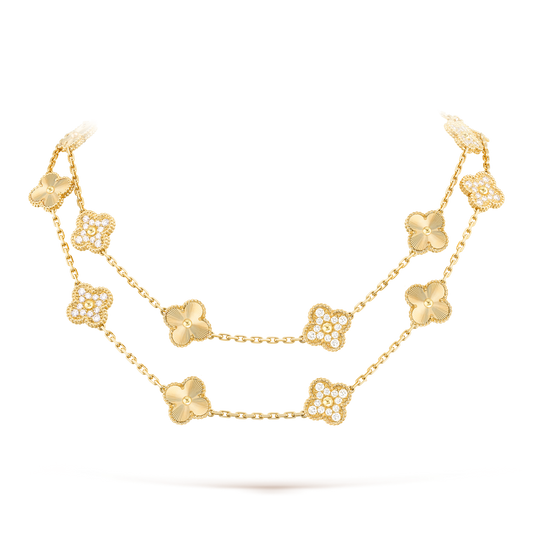 [Kismet Jewels ]CLOVER 20 MOTIFS LASER DIAMOND NECKLACE