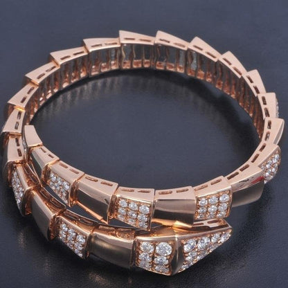 [Kismet Jewels ]SERPENTI WIDE BRACELET PINK GOLD DIAMOND