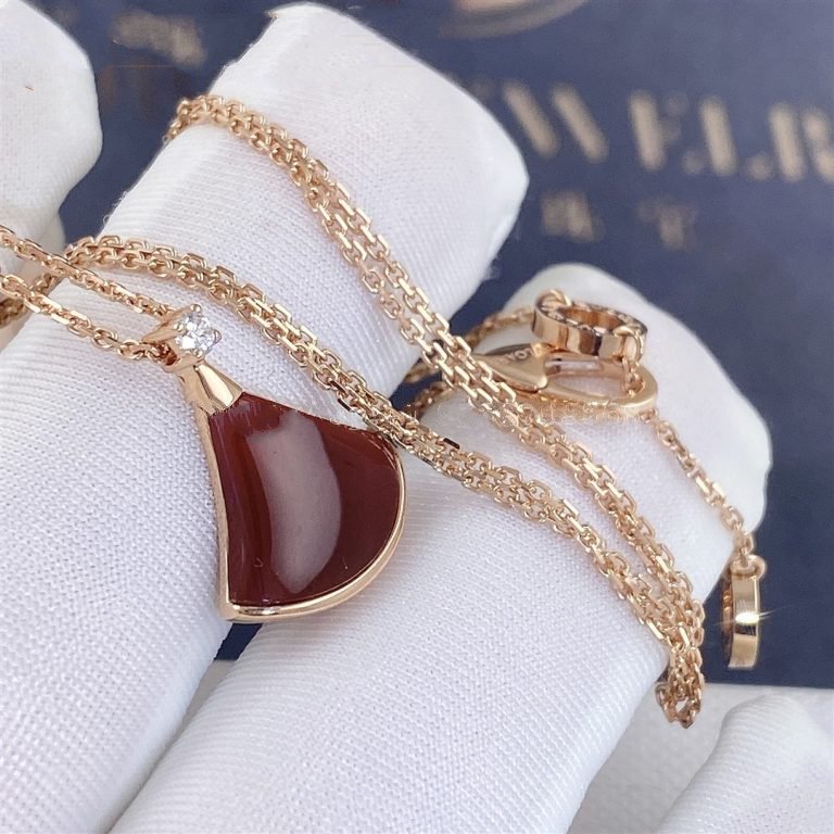 [Kismet Jewels ]DREAM NECKLACE CARNELIAN 1 DIAMOND