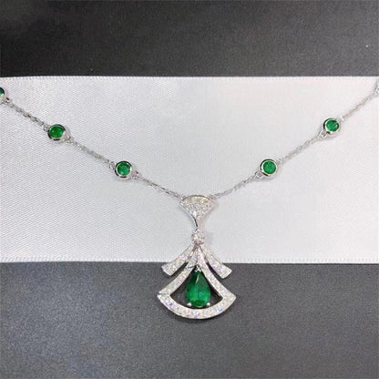 [Kismet Jewels ]DREAM NECKLACE MALACHITE DIAMOND SILVER