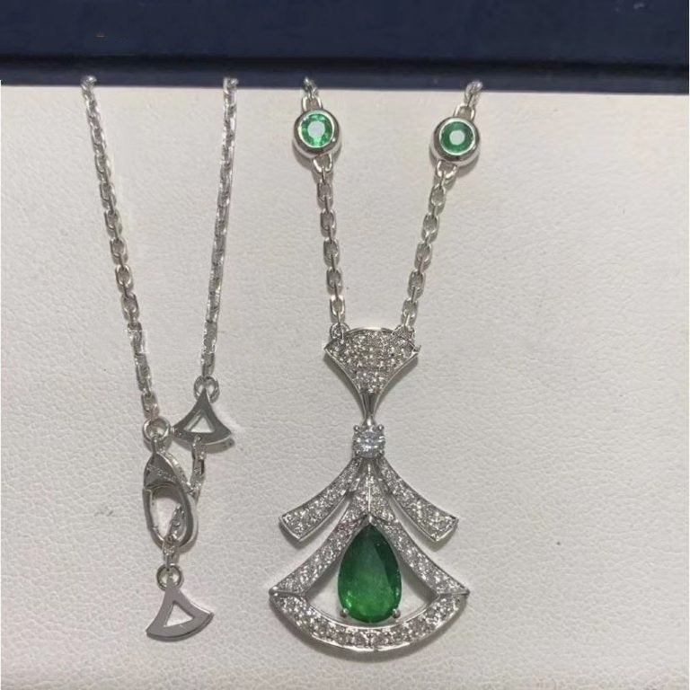 [Kismet Jewels ]DREAM NECKLACE MALACHITE DIAMOND SILVER
