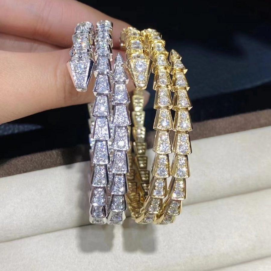 [Kismet Jewels ]SERPENTI BRACELET GOLD DIAMOND DOUBLE ROW