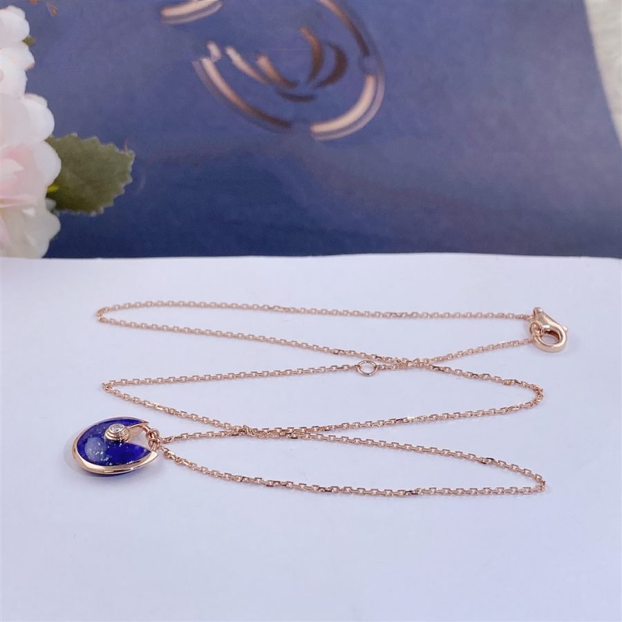 [Kismet Jewels ]AMULETTE ROSE GOLD AGATE NECKLACE