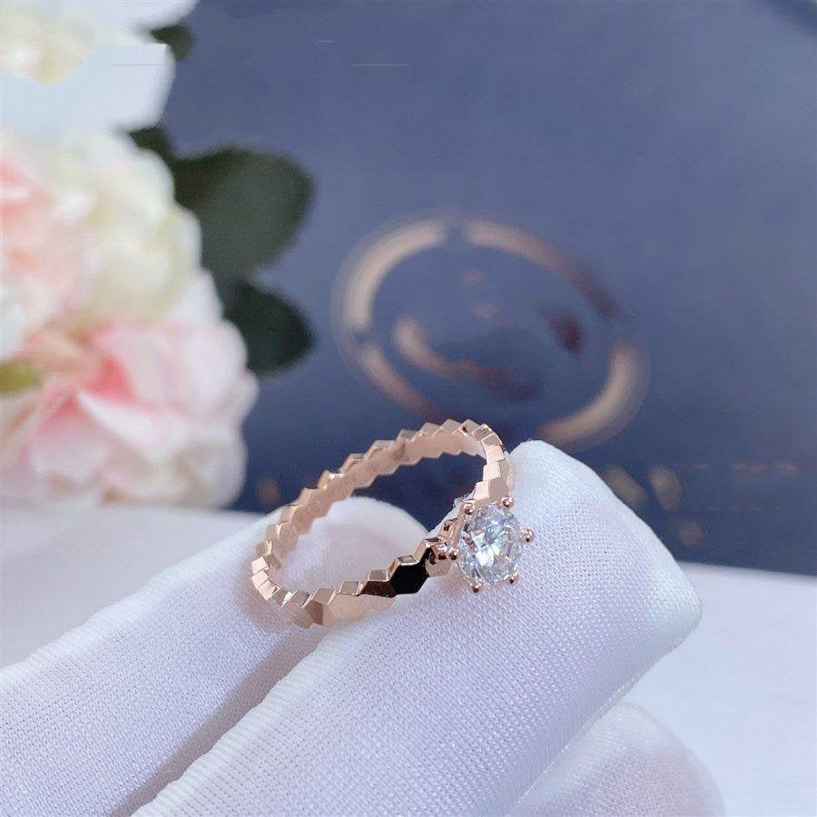 [Kismet Jewels ]BEE LOVE RING PINK GOLD 1 DIAMOND