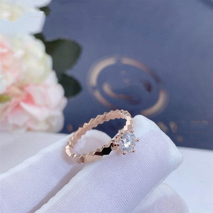 [Kismet Jewels ]BEE LOVE RING PINK GOLD 1 DIAMOND