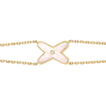 [Kismet Jewels ]JEUX BRACELET WHITE MOP GOLD 1 DIAMOND
