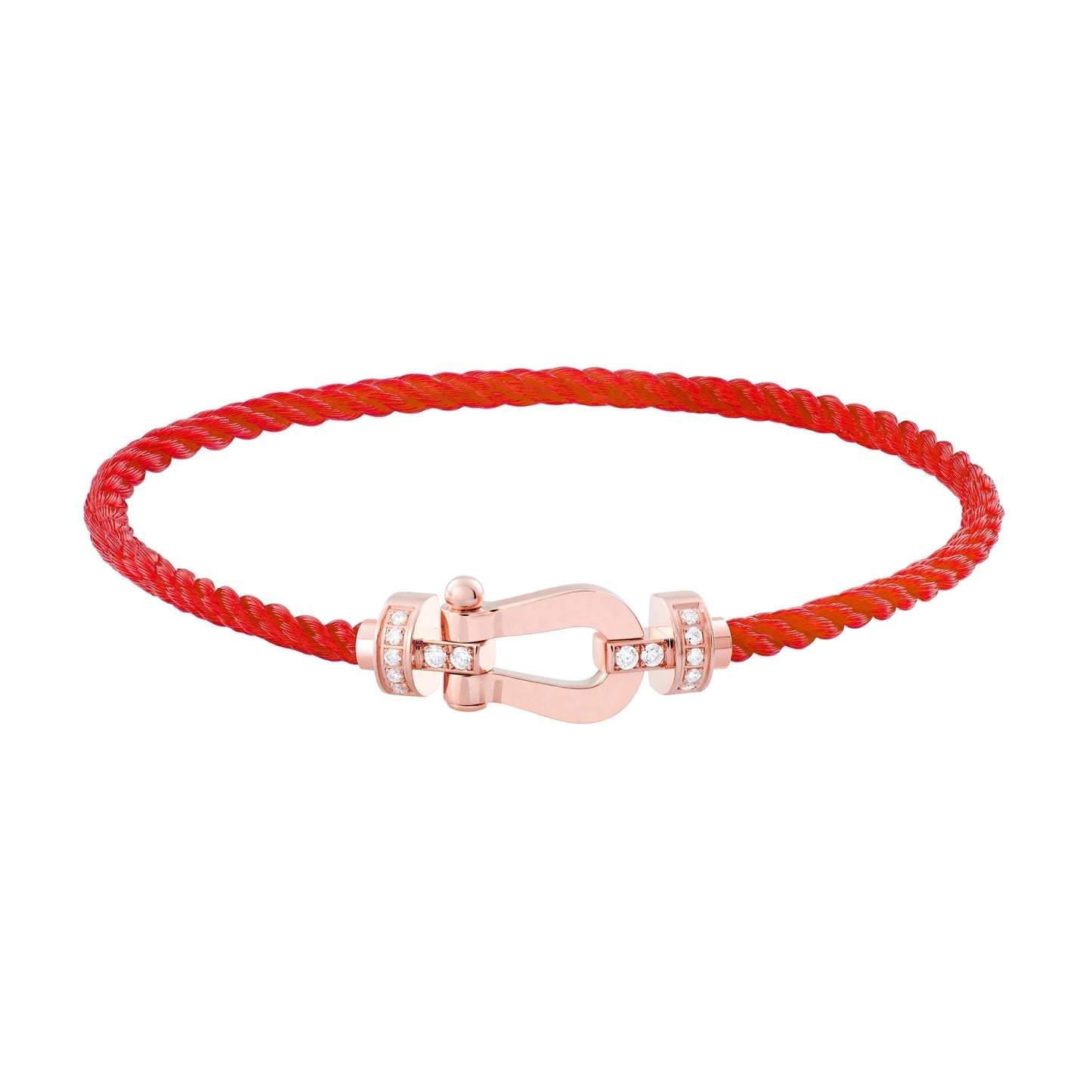 [Kismet Jewels ]FORCE 10 HALF DIAMOND PINK GOLD RED CORDERI LARGE AND MEDIUM MODEL