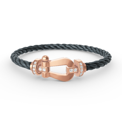 [Kismet Jewels ]FORCE LARGE HORSESHOE HALF DIAMOND BRACELET ROSE GOLD