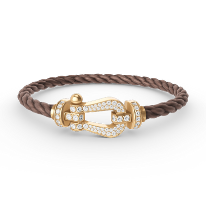 [Kismet Jewels ]FORCE LARGE HORSESHOE FULL DIAMOND BRACELET GOLD