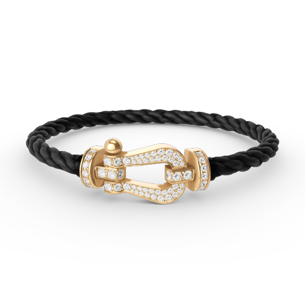 [Kismet Jewels ]FORCE LARGE HORSESHOE FULL DIAMOND BRACELET GOLD
