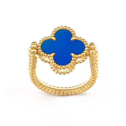 [Kismet Jewels ]CLOVER RIVERSIBLE BLUE AGATE RING