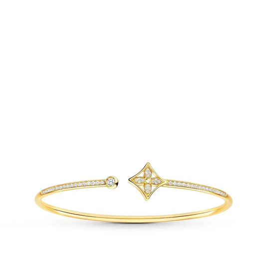 [Kismet Jewels ]IDYLLE GOLD OPEN BRACELET DIAMOND PAVED