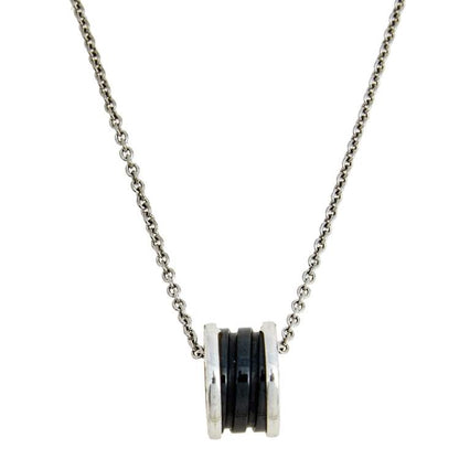 [Kismet Jewels ]ZERO 1 BLACK CERAMIC SILVER NECKLACE