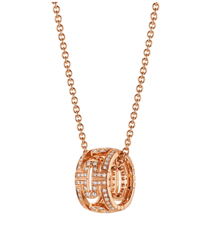 [Kismet Jewels ]PARENTESI NECKLACE PINK GOLD DIAMOND