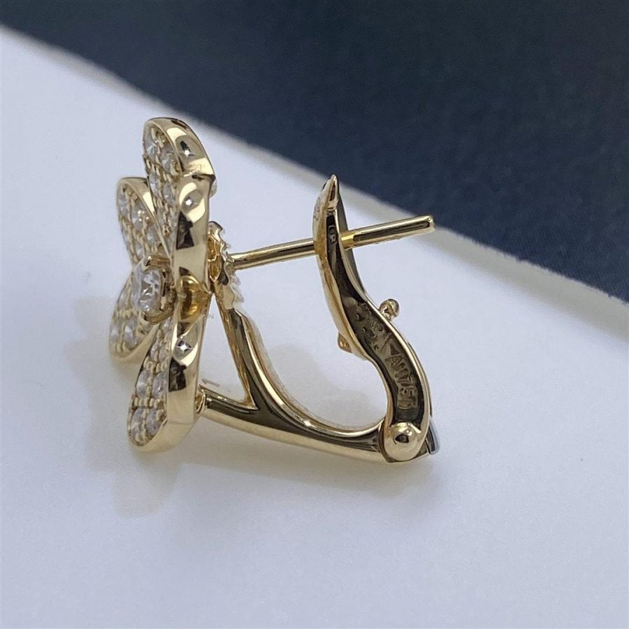 [Kismet Jewels ]FRIVOLE GOLD FLOWER DIAMOND EARRINGS